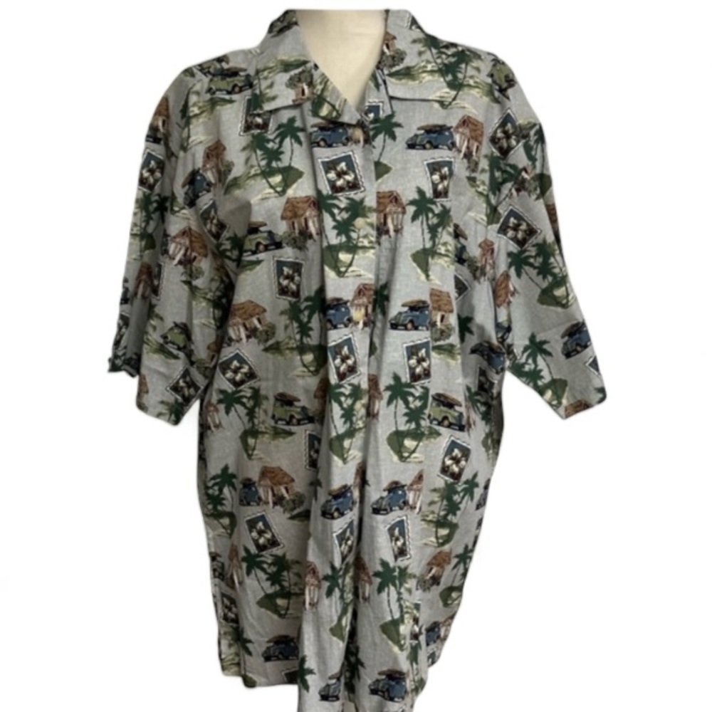 Natural Issue Mens Button Down Short Sleeve Collared Shirt Plus Size 2XLT NEW